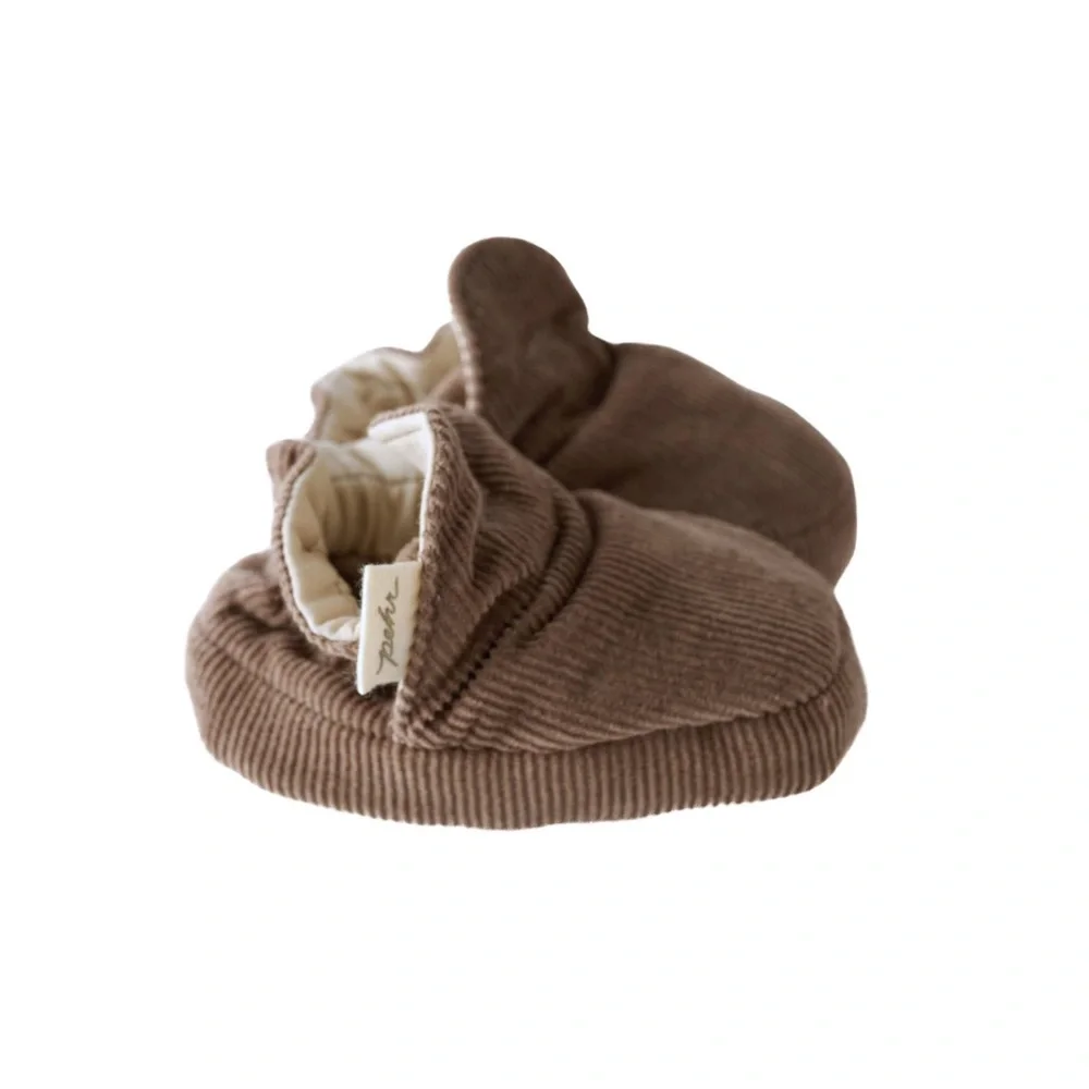 Pehr corduroy booties. Brown/portobello color. Size 6-12 month.